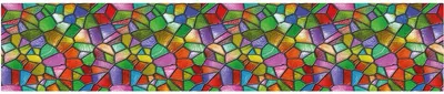 Image de Film occultant – Vitrail multicolore – Autocollant pour fenêtres et portes de douche – 40 x 200 cm