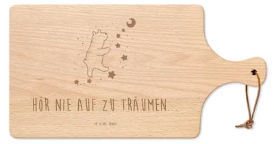 Produktbild von Mr. & Mrs. Panda Frühstücksbrett Bär Träume - Transparent - Geschenk, Träumen, Schneidebrett, Pizzabrett, Holzbrett, Teddy, Hackbrett, Traum, Traumdeutung, Brettchen