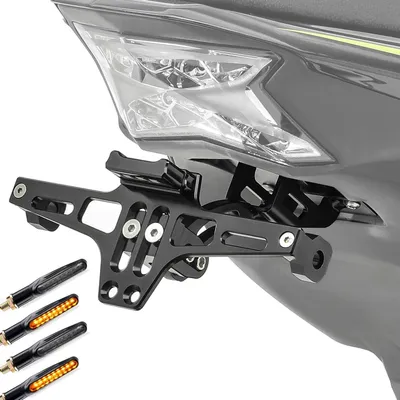 Image de Kit support de plaque d'immatriculation + 4x LED clignotants avec homologation E # KB2