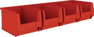 Produktbild von Sichtlagerkastenset H140xB602xT250mm STA verz.m.Sichtlagerk.4xMK4 rot