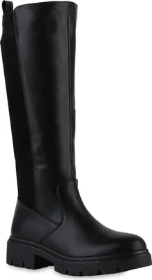 Langschaft Stiefel Stiefel Mit Plateau Damen Keilabsatz Stiefel