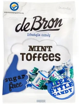Productafbeelding van De Bron Mint toffee suikervrij (90 gr)