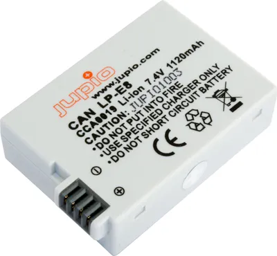 Produktbild von Jupio LP-E8, 1120 mAh, 7,4 V, Lithium-Ion (Li-Ion)
