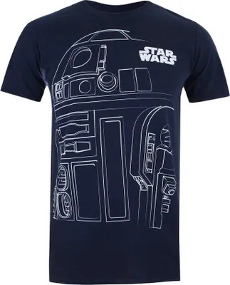 Image de Star Wars - T-shirt pour homme TV775 (S) (Bleu marine/Blanc)