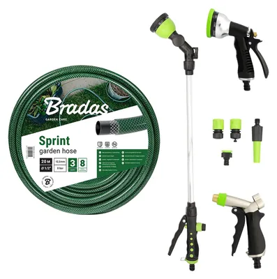 Produktbild von 1/2 Zoll Sprüh- und Gießset mit Spritze, Brause und Schlauch 50 m