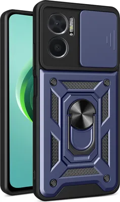 Produktbild von Redmi 10 5G Hülle mit Ring Ständer Halter Dia Kameraschutz TPU PC Schutzhülle für Xiaomi Redmi 10 5G Blau