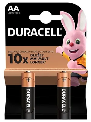 Zdjęcie produktu dla Baterie alkaliczne Duracell Basic LR6 AA, 2 sztuki