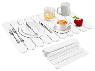 Produktbild von Schnelltrocknende Abtropfmatte - Abtropfgestell - Rutschfeste Matte - Küchenmatte - Diatomeeerde - 60 x 40 cm - Trockenmatte