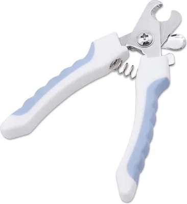 Immagine prodotto di Go Go Gadget – Forbici professionali per la toelettatura di cani, gatti, conigli, uccelli, criceti e altri piccoli animali – Bianco/Blu – Cura delle zampe