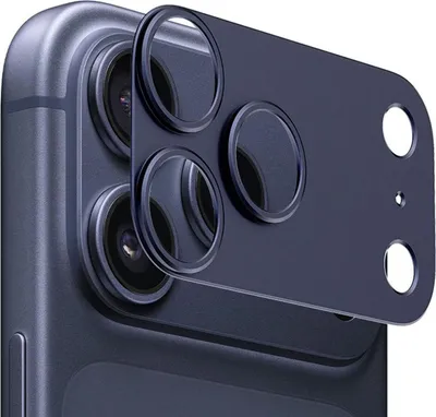 Obrázok produktu pre Kovový ochranný krúžok fotoaparátu pre Apple iPhone 17 Pro so skleneným krytom Blue