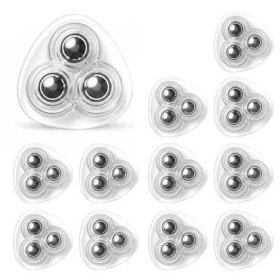 Produktbild von 12er Set selbstklebende Schwerlast-Kugelrollen, 360° drehbare Mini-Lenkrollen, Möbelrollen für Küchengeräte, Kaffeemaschinen & Mixer, transparent