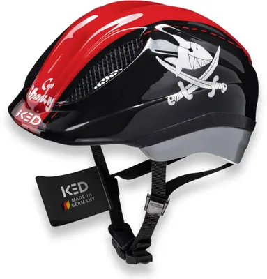 Produktbild von KED Meggy II Originals | Kinder Fahrradhelm Insektenschutznetz Integriertes LED-Rücklicht maxSHELL Technologie, Farbe: sharky red, Größe: 52-58 (M)