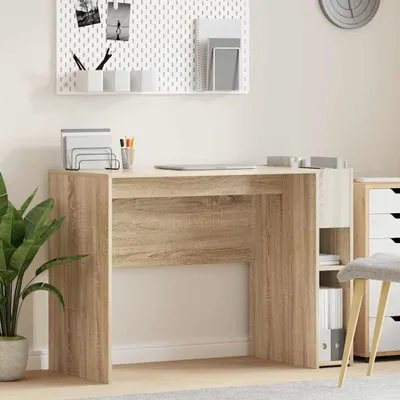 Immagine prodotto di Maison Exclusive - Scrivania in legno impiallacciato effetto Sonoma, dimensioni 109 x 50 x 78 cm