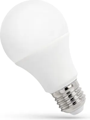 A white LED light bulb with a silver screw base, shown against a white background.