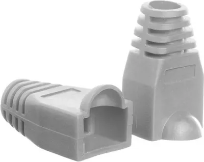 Productafbeelding van Grijze RJ45-connectorbeschermer, 8-polig (100 stuks), Netrack