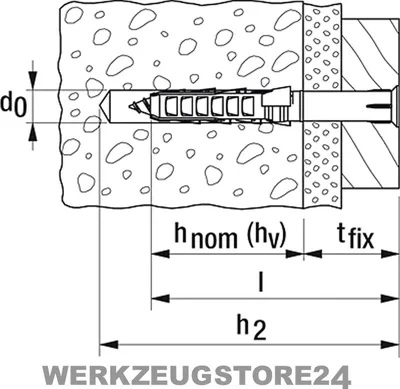 Produktbild von Fischer 503000 Dübel / Schrauben 50 St. Schrauben- und Dübelsatz 80 mm