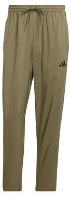 Produktbild von adidas Herren Essential Three Stripes Stanford Open Hem Pants, Olive Strata/Blac