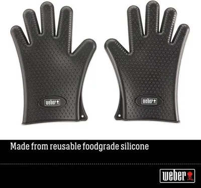Produktbild von Famanu Silikon-Grillhandschuhe Schwarz - Hitzebeständig und Rutschfest