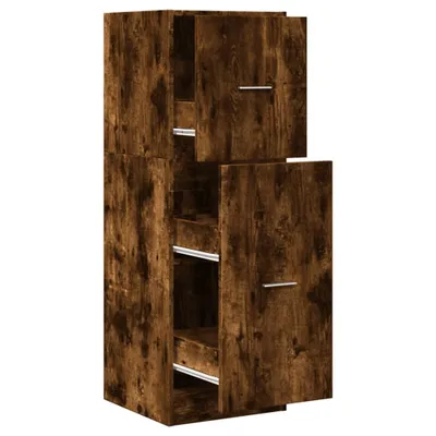 Image de vidaXL Armoire à pharmacie chêne fumé 40x41x118 cm Bois composite