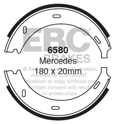 Obrázok produktu pre EBC Sada brzdových čeľustí Zadná Mercedes-Benz