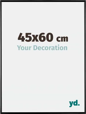 A product image showing a picture frame with text overlay indicating size and a brand logo.
