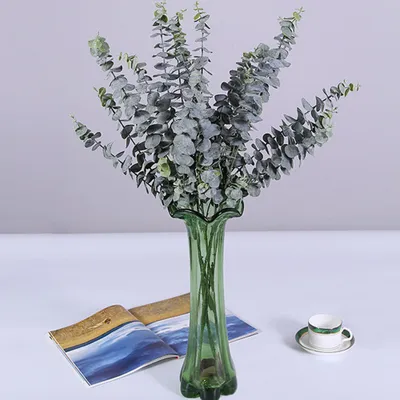 Produktbild von 1Pc Eukalyptusblatt künstliche Pflanze Blumenarrangement DIY Dekor