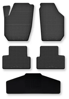 Productafbeelding van Rubberen automatten + tunnelmat voor Volvo XC60 I 2008-2017 (crossover) – 5-delig, zwart, op maat – Wielganizator Semi-Universal