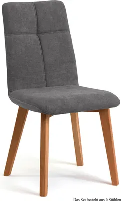 Produktbild von Esszimmerstuhl (6er-Set) Dillian 47x92x60 Eiche geölt/Grau