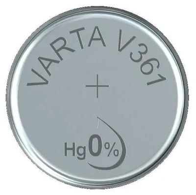 Produktbild von Varta V361, Siler-Oxid (S), 1.55 V, 18 mAh, 7.9 mm, 7.9 mm, 2.1 mm
