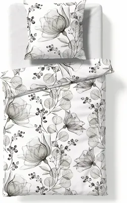Produktbild von fleuresse Bettwäsche Mako-Satin BL 135x200 cm silber Bettbezug Bettzeug