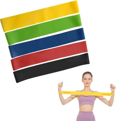 Produktbild von Widerstandsbänder, Fitnessbänder für Frauen und Männer, 5er-Set Stretchbänder