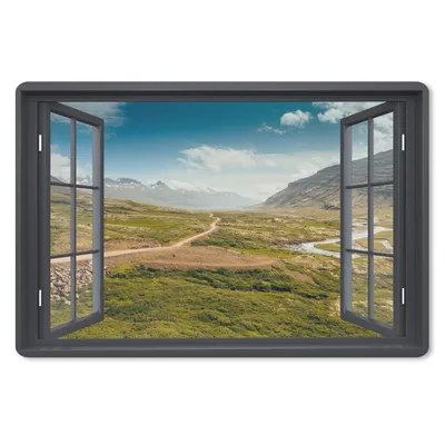 Produktbild von MuchoWow® Mauspad Mousepad Aussicht - Berg - Weg 27x18 cm - Mousepads - Maus Mat - Pad - Mausunterlage - Büroartikel - Desk Matten