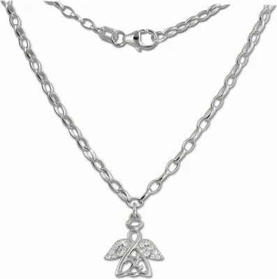 Produktbild von Teenie-Weenie Halskette 38cm 925 Silber Kinder Schmuck Engel silber SDK01638
