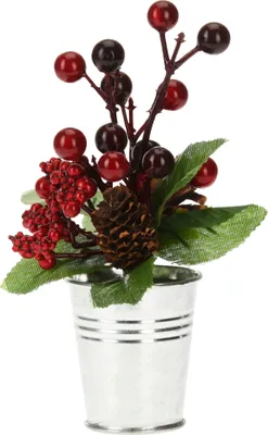 Obrázok produktu pre Umelá Rastlina Jeřabina Vianočné Dekorácie Rowan Berry Kmeňová Rastlina