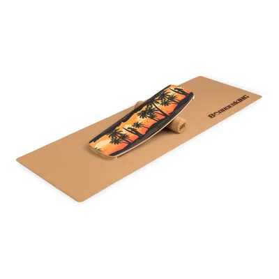 Obrázok produktu pre BoarderKING Balance Board Set, balančná doska pre deti a dospelých, vybavenie na tréning rovnováhy, balančná doska s valčekom a podložkou na balančnú dosku na surfovanie, drevená balančná doska pre tanečníkov a surferov