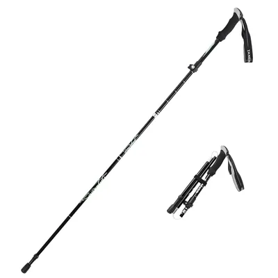 Imagen del producto de Bastones de trekking de aluminio, plegables, con empuñadura de EVA. Bastones telescópicos para senderismo, color