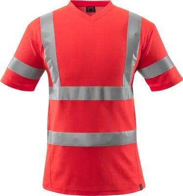 Produktbild von MASCOT 18282-995-222-2XL, T-Shirt, Uni, Rot, 2XL, 116 cm, Baumwolle, Polyester