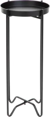 Obrázok produktu pre Kvetinový záhon Stojan na kvety Stojan na kvety Polica na rastliny ROH Jednoposchodový kvetinový záhon čierny 25,5x58 cm HOMLA