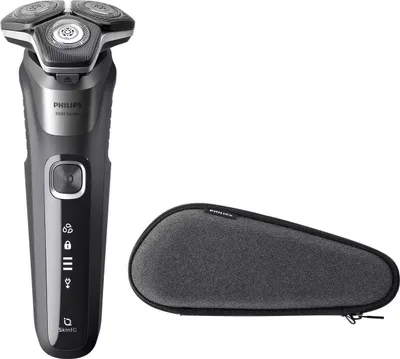 Immagine prodotto di Philips SHAVER Series 5000 S5887/30 rasoio da uomo Rasoio a rotazione Trimmer Nero, Grigio