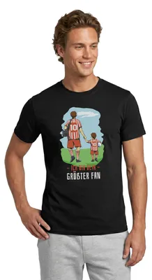 Produktbild von Spreadshirt Fußball Vater Sohn Ich Bin Dein Größter Fan Männer T-Shirt, XL, Schwarz