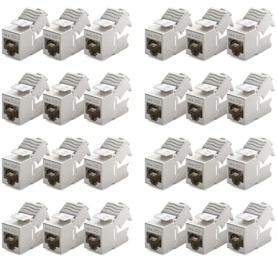 Produktbild von deleyCON RJ45 Keystone Modul Jack werkzeuglos 10 GBit/s, 24 Stück