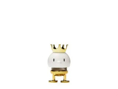 Image de Hoptimist Bumble Prince, Figurine à secouer, Figurine à secouer, Idée déco, plastique, blanc / or, Ø 5 cm, 26142
