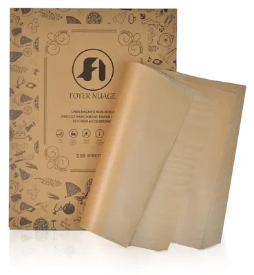 Imagen del producto de Omgoods - 200 hojas de papel de horno sin blanquear, ideales para hornear y cocinar