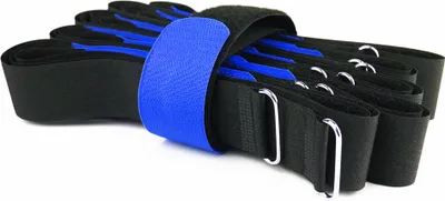 Produktbild von 10 x Klettkabelbinder 80 cm blau - Klett / Flausch auf GLEICHER SEITE! - Metallöse Goodymax®