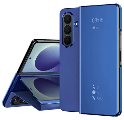 Produktbild von Handyhülle Flipcase für Samsung Galaxy Z Fold8 Ultra Spiegel Smart Wake UP Blau