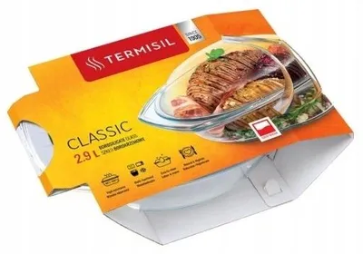 Produktbild von Termisil Runde Auflaufform mit Deckel 2,9 L
