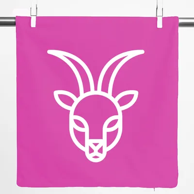 Produktbild von Huuraa Kissenbezug Steinbock Sternzeichen Symbol 40x40cm Fuchsia Baumwolle Dekokissenbezug Geschenkidee