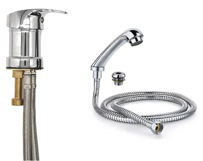 Produktbild von Wasserhahn für Friseurbesenk mit ausziehbarer Duschbrause