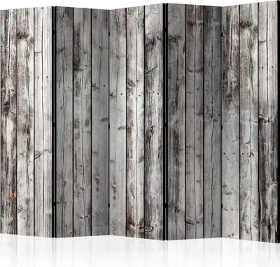 Image de Cloison acoustique en bois Paravent photo 225 x 172 cm imprimé recto-verso sur toile intissé Mousse acoustique Cloison Paravent espagnol Brise-vue Bureau à domicile Aspect bois Planches en bois f-C-0237-z-c