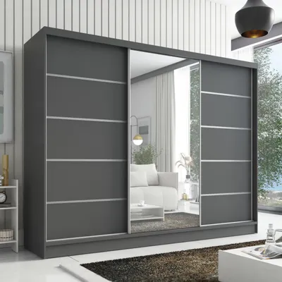 Produktbild von Schwebetürenschrank AURELIA 1 Schwebetürenschrank AURELIA 2 200 cm mit Spiegel, 3 Türen, 3 Schubladen